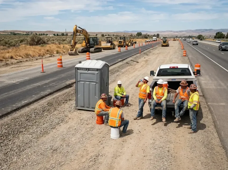 highway-road-construction-crew-007 — frequently asked questions, Porta Potty and Restroom Rentals in Rexburg, ID